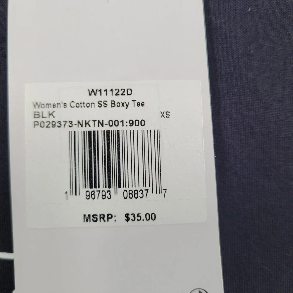 Nike Tennis Women Black Cotton Short Sleeve Boxy Tee W11122D XS